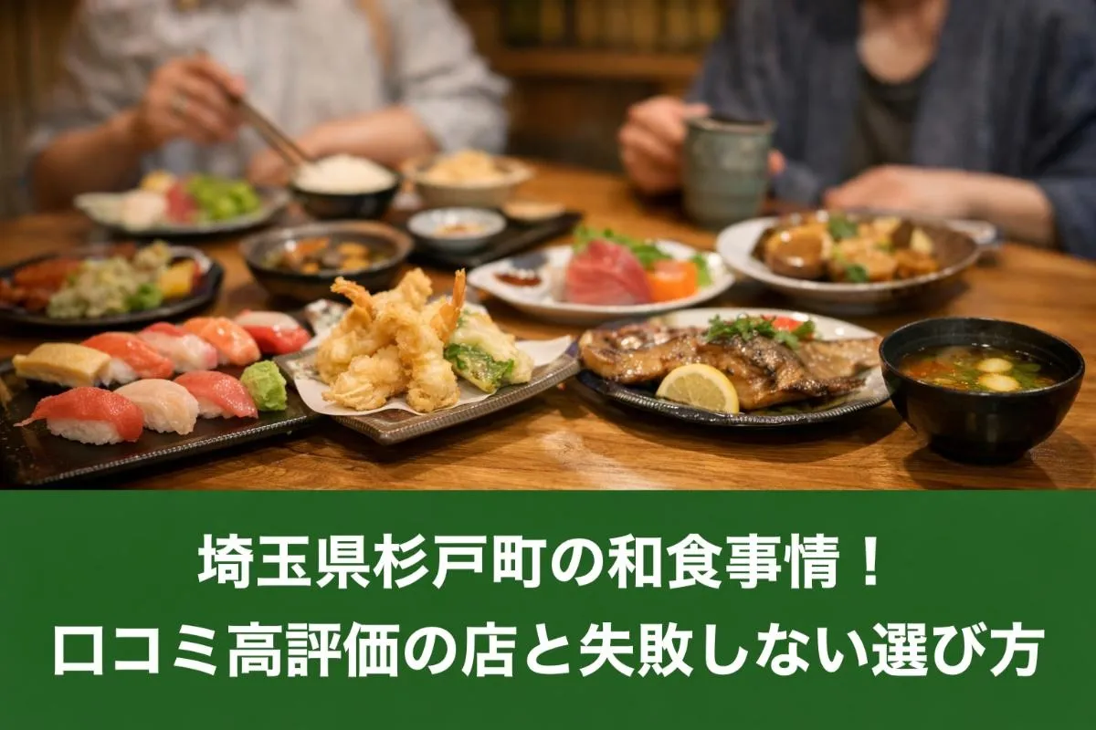 埼玉県杉戸町の和食事情!口コミ高評価の店と失敗しない選び方